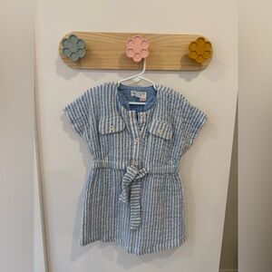 Zara Kids Blue and White Striped Dress